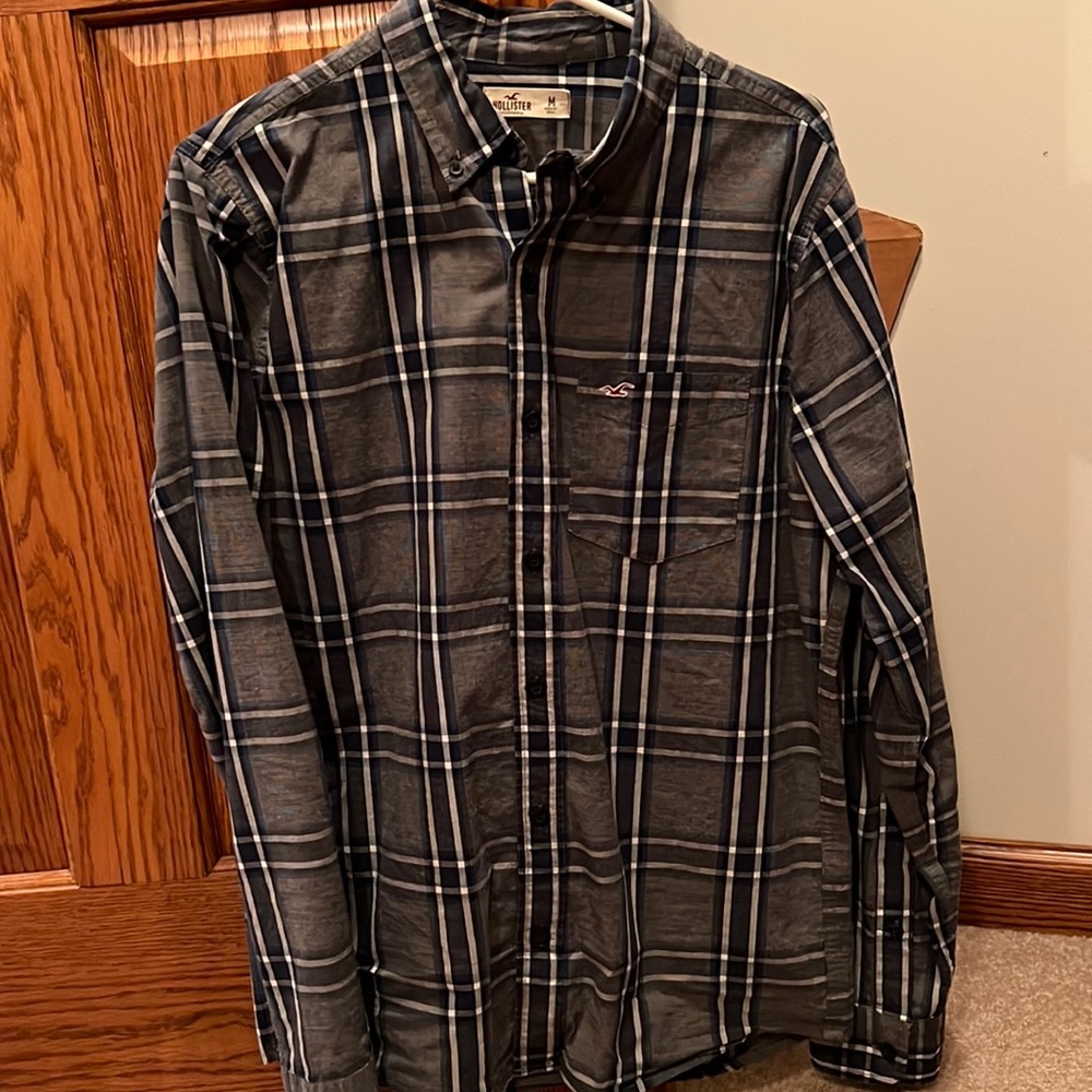 Hollister plaid button down
